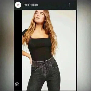 NWT  Lace Up high waisted Skinny Denim Jeans